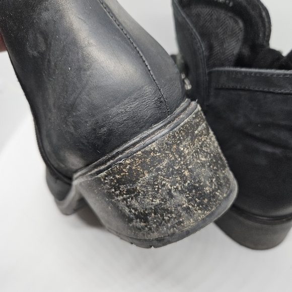 Aetrex Joleen heeled ankle boots black with gray woven detail EU 40 US 9-9.5 - Picture 13 of 13